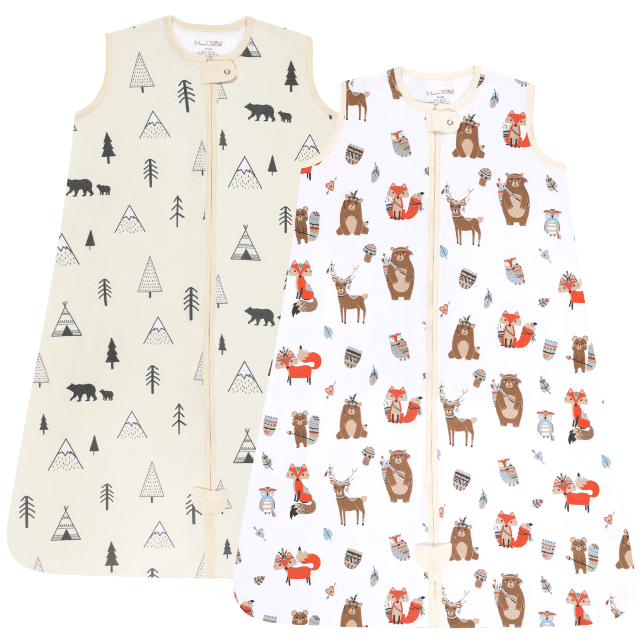 Mama Cheetah Sleep Sack, 0.5 TOG Organic Cotton Baby Wearable Blanket