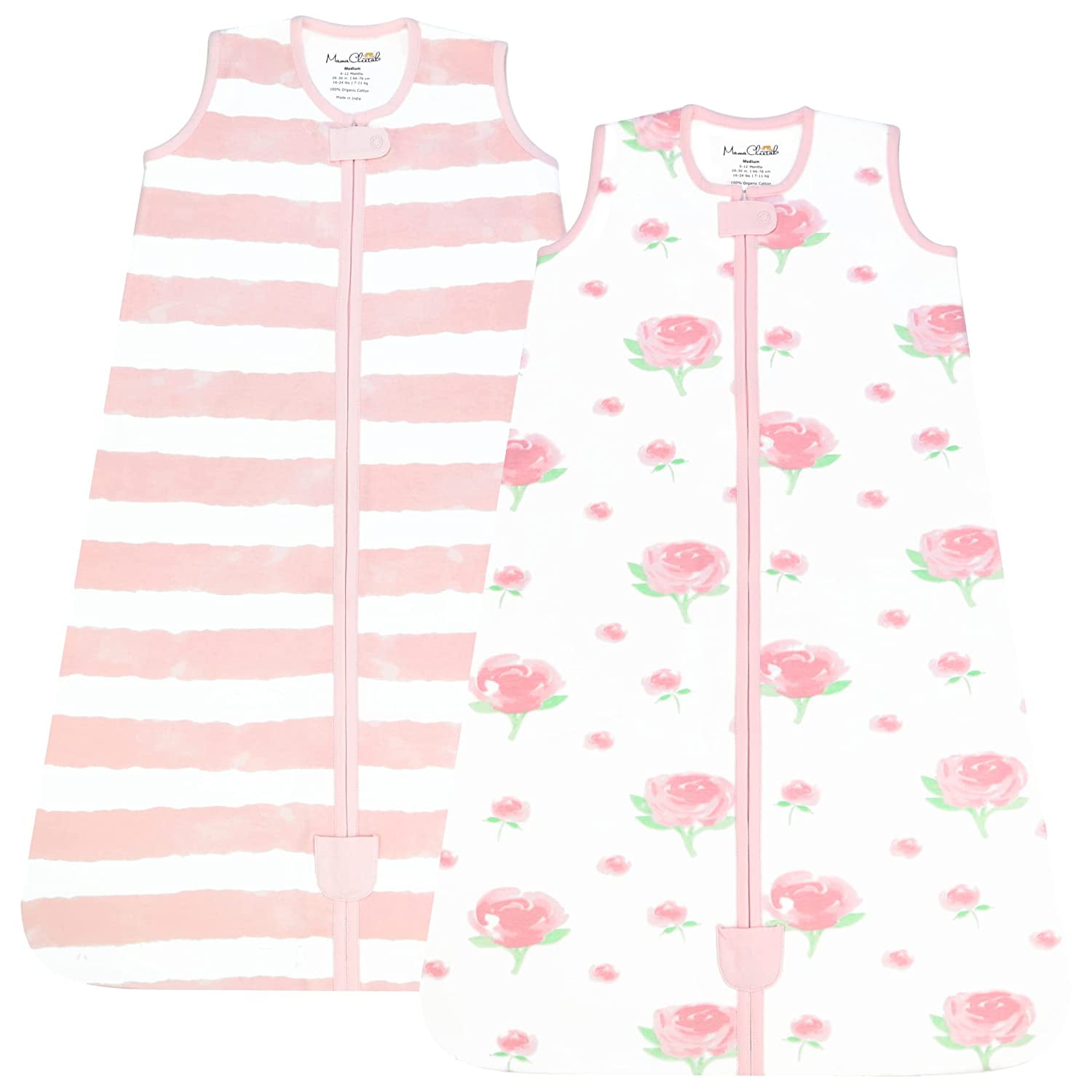 Mama Cheetah Sleep Sack, 0.5 TOG Organic Cotton Baby Wearable Blanket