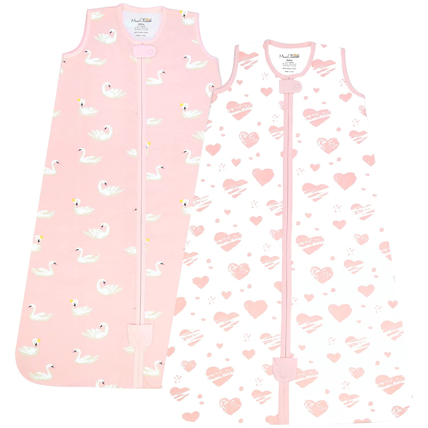 Mama Cheetah Sleep Sack, 0.5 TOG Organic Cotton Baby Wearable Blanket