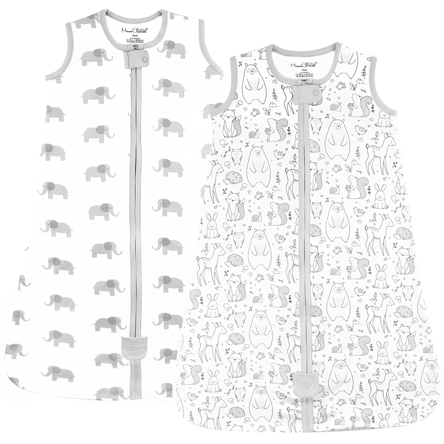 Mama Cheetah Sleep Sack, 0.5 TOG Organic Cotton Baby Wearable Blanket