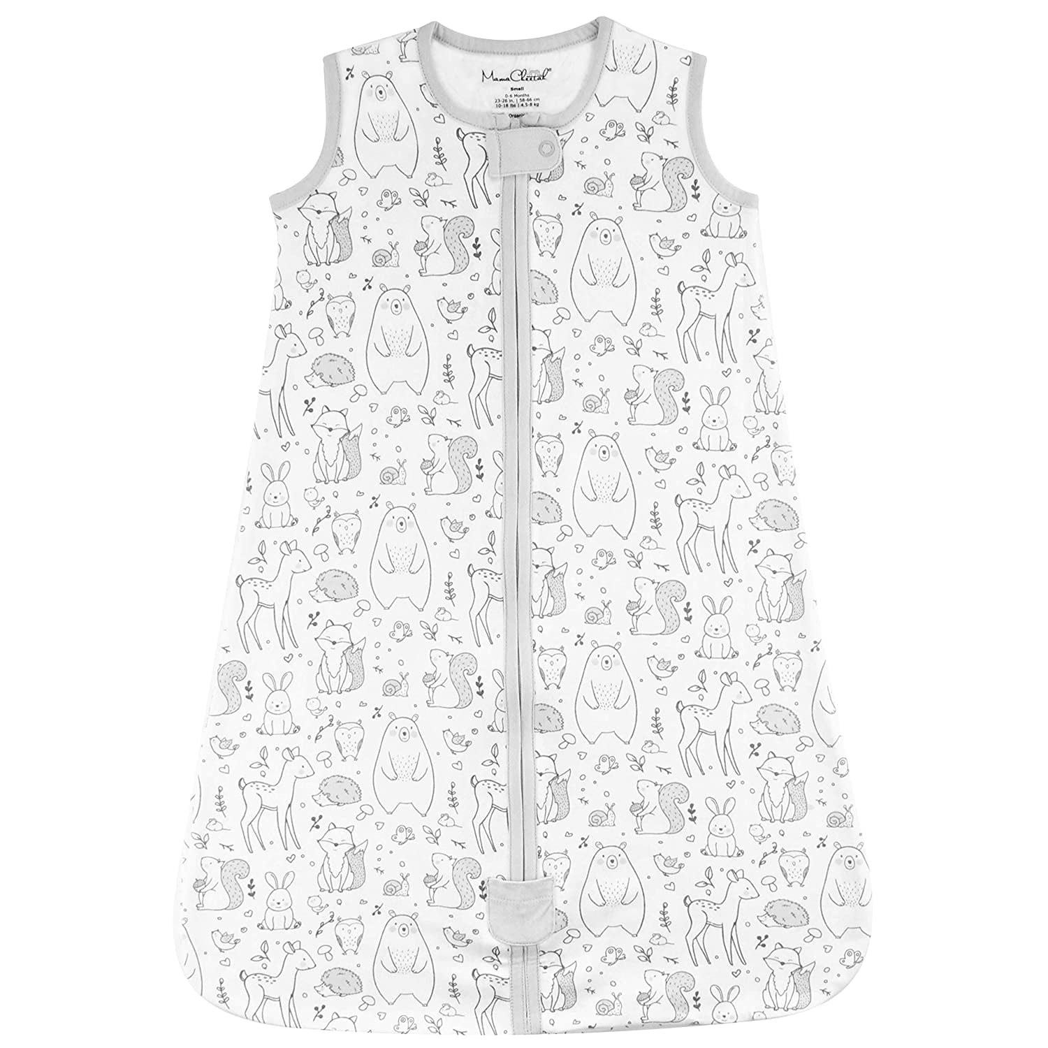 Mama Cheetah Sleep Sack 2.5 TOG, Organic Cotton Baby Wearable Blanket, Baby Sleeping Bag with 2