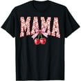 thumbnail image 1 of Mama Cherry Floral Happy Mother's Day Mom Life Coquette Bow T-Shirt100% cotton, 1 of 5