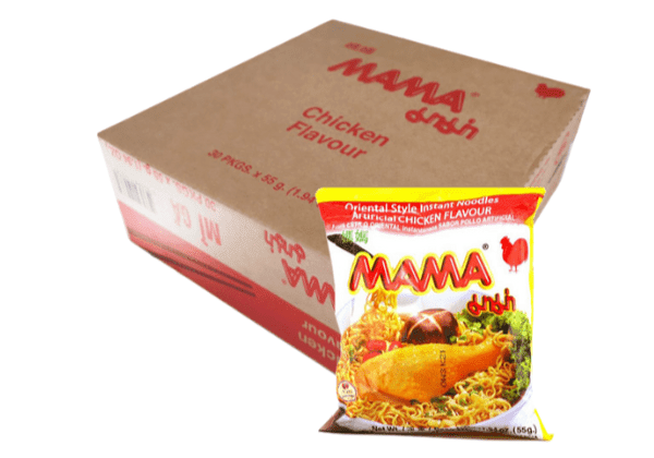MAMA Instant Chicken Noodles – 2.1oz per Pack – Box of 30 Packs – Authentic Thai Flavor