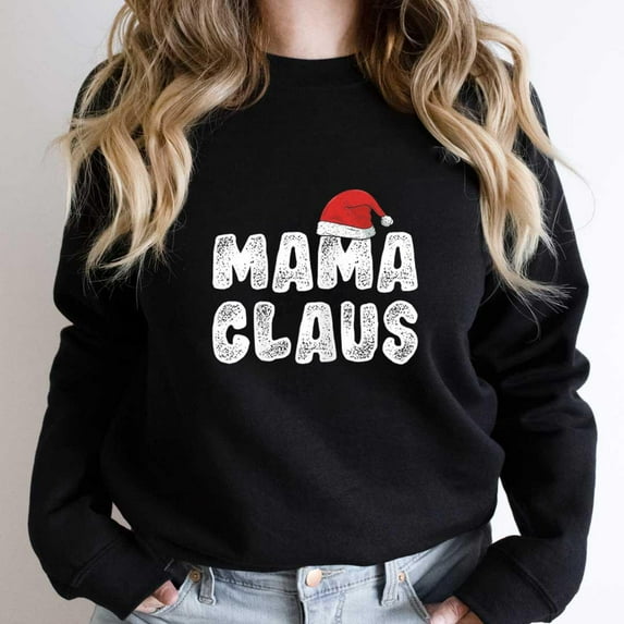 Mama Claus Funny Mrs. St. Nick Pajamas Costumes Christmas Outfit Graphic SW3676 Unisex Sweatshirt, Up to Size 5XL