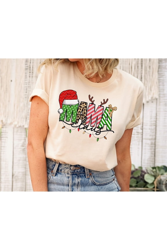Mama Claus Winter Shirt Mama Claus T-shirt Winter Shirt for Women Winter Mom T-shirt Winter Mom Claus T-shirt All Size S-5Xl