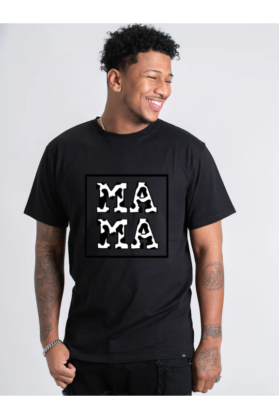 Mama Cow Print Funny Farm Animal Lover Retro Cute Family Gift Unisex T-Shirt, for men & women, up to size 5XL