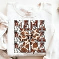thumbnail image 1 of Mama Cow Print T-Shirt, Rustic Western Cowhide Design, Farmhouse Mom Graphic Tee, 1 of 5