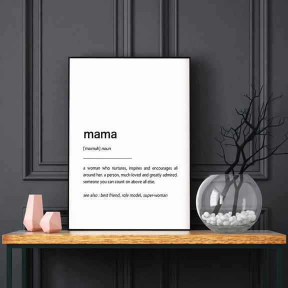 Mama Definition Mom Quotes Mother Day from Son Wall Decor Unframed Paper Print