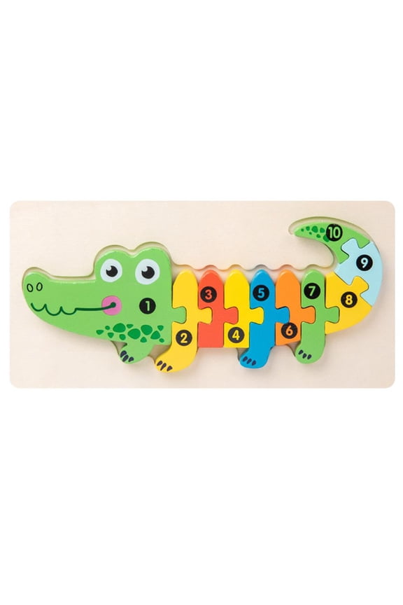 Mama Dinosaur Puzzles for Kids Ages 3-5, Wooden Dinosaur & Bones Puzzles for Toddlers 2-4, Educational Toys and Gifts for 2 3 4 5 Year Old Boys Girls (Apatosaurus)