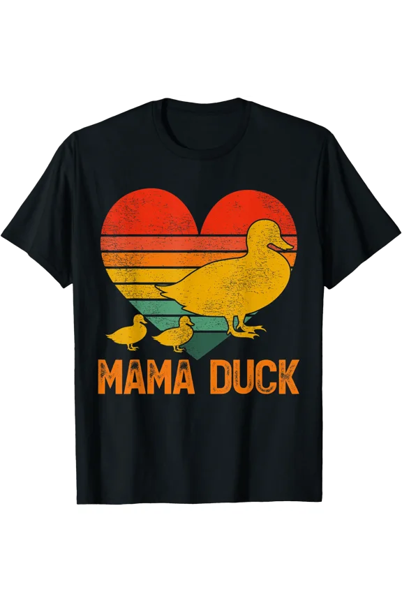 Mama Duck 2 Duckling Mother's Day Duck Mom T-Shirt, Birthday Gift