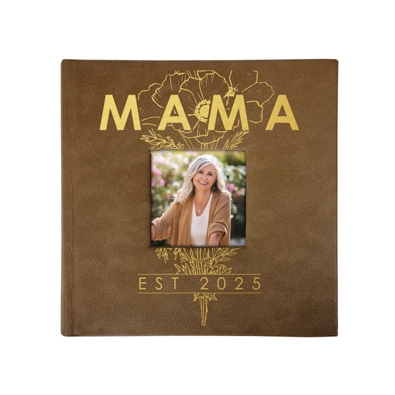 Mama EST. 2025 Floral Photo Album – Personalized 200-Photo Motherhood Keepsake