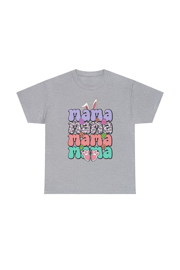 Mama Easter Shirt,Stacked Mama with Rabbit Ears and Feet Shirt ID-0206-MEO3