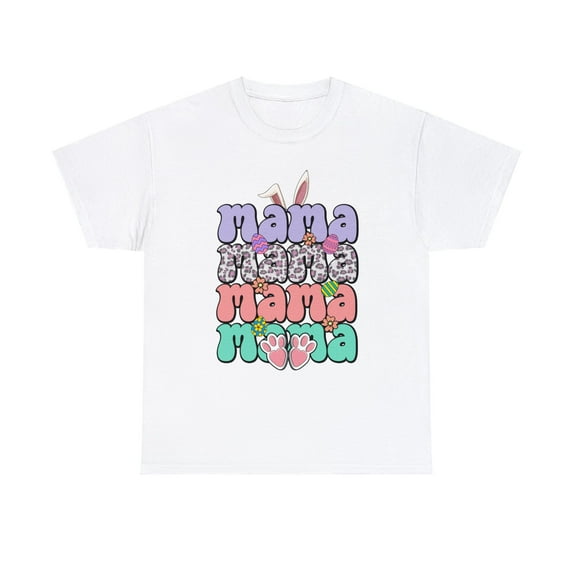 Mama Easter Shirt,Stacked Mama with Rabbit Ears and Feet Shirt ID-0206-MEO3