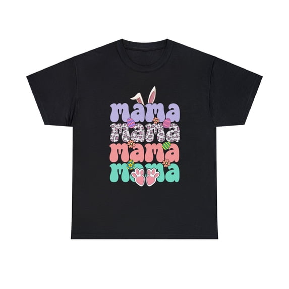 Mama Easter Shirt,Stacked Mama with Rabbit Ears and Feet Shirt ID-0206-MEO3