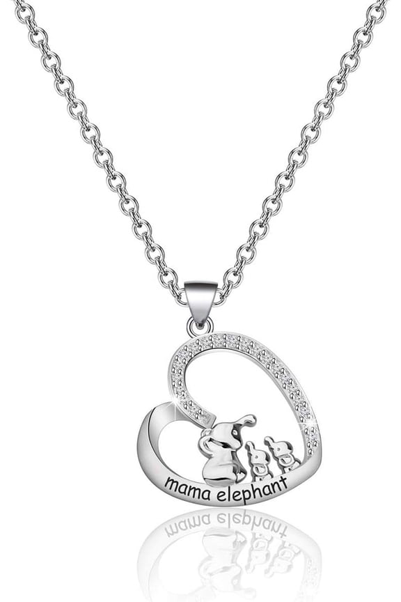 Mama Elephant Necklace Mother Daughter Jewelry For Mom[Z446]