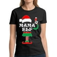 thumbnail image 1 of Mama Elf Family Christmas Women T-shirt Ladies Shirt - S M L XL 2XL 3XL Xmas Graphic Tee - Christmas Holiday Gift Cotton T-Shirt for Hers, 1 of 2