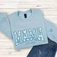 thumbnail image 1 of Mama Embroidered Applique Sweatshirt, Floral Applique Sweatshirt, Personal Mom Crewneck Names On Sleeve, Sweater Embroidered, 1 of 4