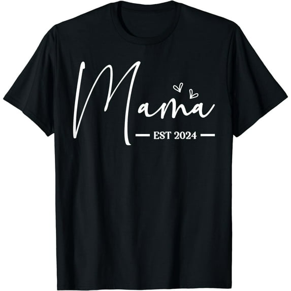 Mama Est 2024 Funny Graphic Tees T-Shirt