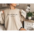 thumbnail image 1 of Mama Est Sweatshirt, Custom Mama Est 2024 Sweatshirt, Custom Mom Sweatshirt, Mom Gift, New Mom Gift, Mama Sweatshirt, Gift for Mom, 1 of 5