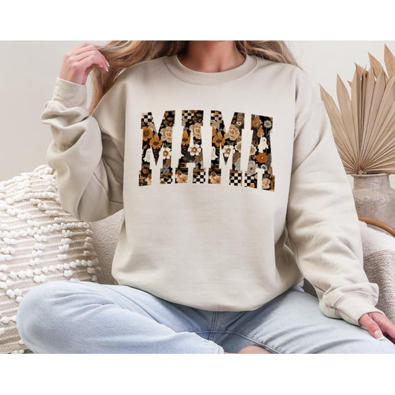 Mama Fall Season Sweatshirt: Pink Graphic Tee, Sweatshirt Size S-5Xl
