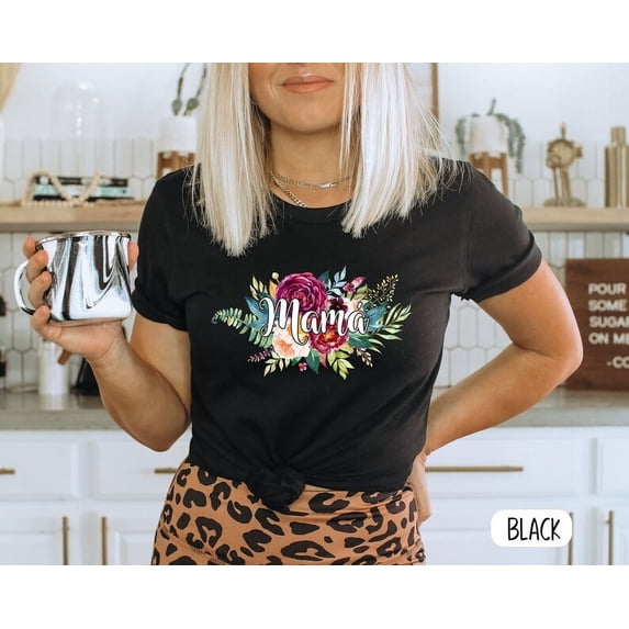 Mama Floral Shirt, Floral Mom Shirt For Wife, Mama Shirt, First Mother'S Days For Women, Spanish Shirt, Grandma Shirt For Grandma