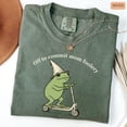 thumbnail image 1 of Mama Frog Shirt Off to Commit Mom Foolery TShirt Funny Frog Scooter Gift For Mom Funny Mama Shirt Pregnancy Announcement Tee, 1 of 6