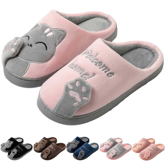 Mama Fuzzy Scuff Slippers Womens Soft Comfy Memory Foam Non- Indoor House Shoes Coffee 36