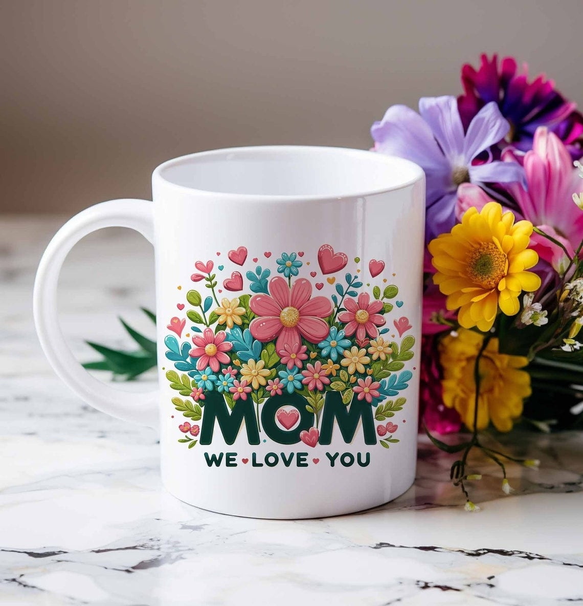 Mama Gift Custom Mug Mom We Love You, Mom Birthday, Baby Shower, Pregnancy Reveal, Mother's Day Gift for new mom, grandma, best mom ever mug