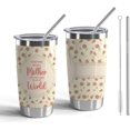 thumbnail image 1 of Mama Gift Mom 20oz Stainless Steel Tumbler with Lid and Straw Mother Insulated Tumblers from Daughter Mothers Day Gifts (Mother-To the world), 1 of 6