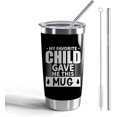 thumbnail image 1 of Mama Gift Mom 20oz Stainless Steel Tumbler with Lid and Straw Mother Insulated Tumblers from Daughter Mothers Day Gifts (Mug-Favorite Child), 1 of 6
