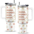 thumbnail image 1 of Mama Gifts, 40 Oz Mom Tumbler with Handle & Straw, Mama Cup, Birthday Presents for Mommy from Son Daughter, Stainless Steel Mom Cup, Mommy Gift, Gifts for Mothers Day, 1 of 7