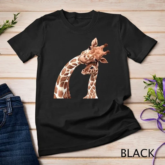 Mama Giraffe Love T Shirt; Protect Giraffe T-Shirt Unisex S-5Xl Hot Trending Shirt, Vintage Birthday Gift