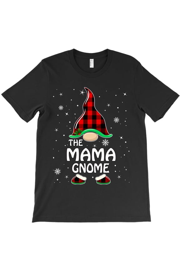 Mama Gnome Buffalo Plaid, Funny Matching Family Christmas Pajama H5758 T-Shirt, for Men and Women, Up to Size 5XL