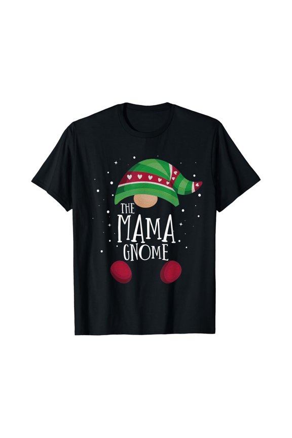 Mama Gnome Christmas Family Graphic T-Shirt