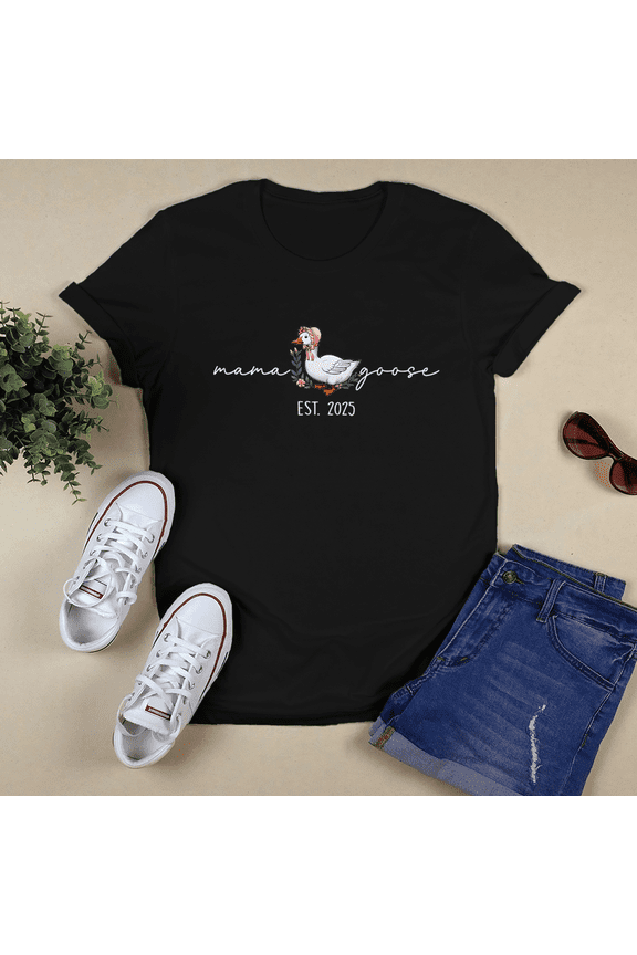 Mama Goose Est 2025 Funny Meme Duck Happy Mothers Day Mom Classic Tshirt Vintage Tee US Size S-3XL