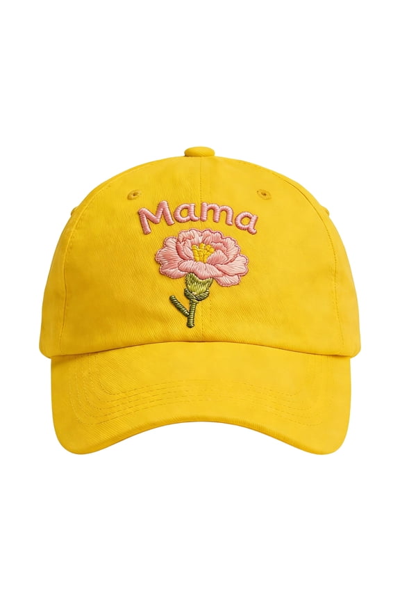Mama Hats for Women,&nbsp;Mama Baseball Cap,&nbsp;Cotton Mama Gifts Baseball Cap&nbsp;- Adjustable Baseball Hat with Mom and Carnation Embroidery for Mother's Day Birthday Thanksgiving
