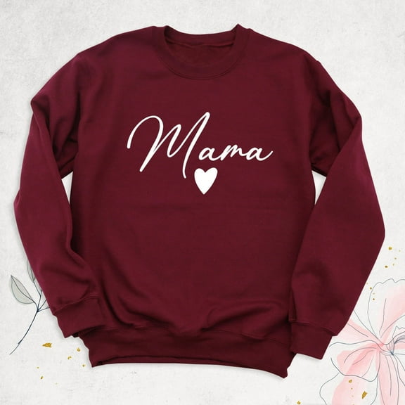 Mama Heart Sweatshirt, Mommy , Mom Sweater, new mama outfit, Mothers Day Shirt, Mom Long Sleeve Shirt, Mom Birthday Gift, Mama T-Shirt Tshirt All Size S-5XL