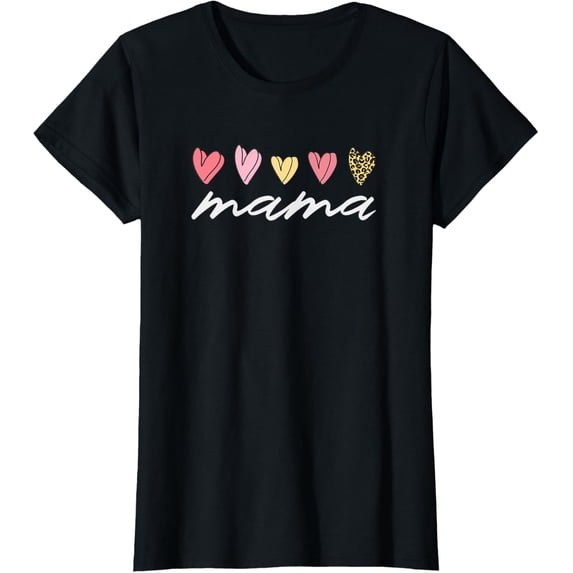 Mama Hearts Cool Mother Cute Mother's Day Moms Women T-Shirt