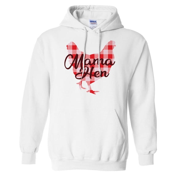 Mama Hen Hoodie Sweatshirt Unisex 2X-Large White