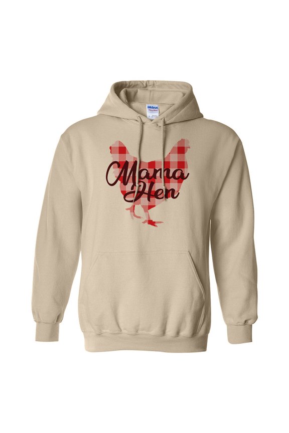 Mama Hen Hoodie Sweatshirt Unisex Medium Sand