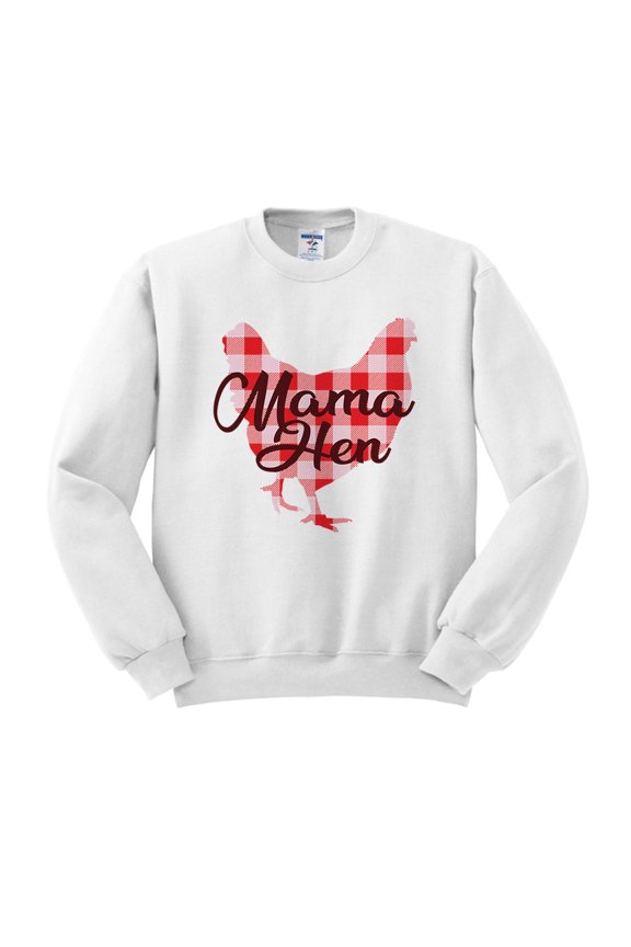 Mama Hen Sweatshirt Unisex X-Large White