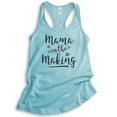 thumbnail image 1 of Mama In The Making Tank Top, Ladies Racerback Tank Top, Pregnancy Baby Announcement Tank, Pregnant Tank, Cancun, X-Small, 1 of 3