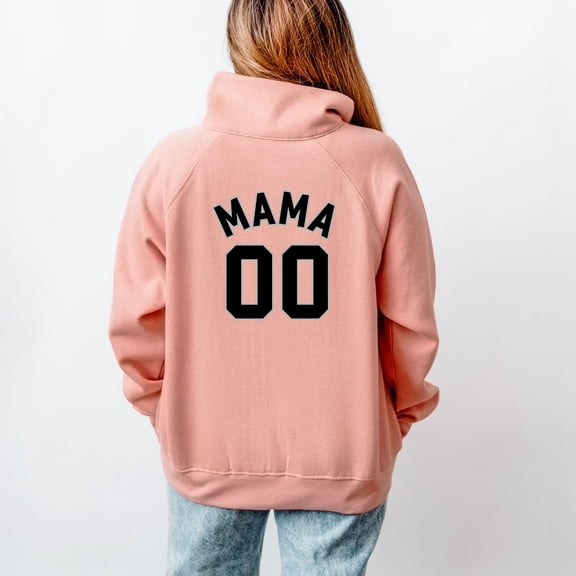 Mama Jersey Heart - Women's Quarter Zip Fleece