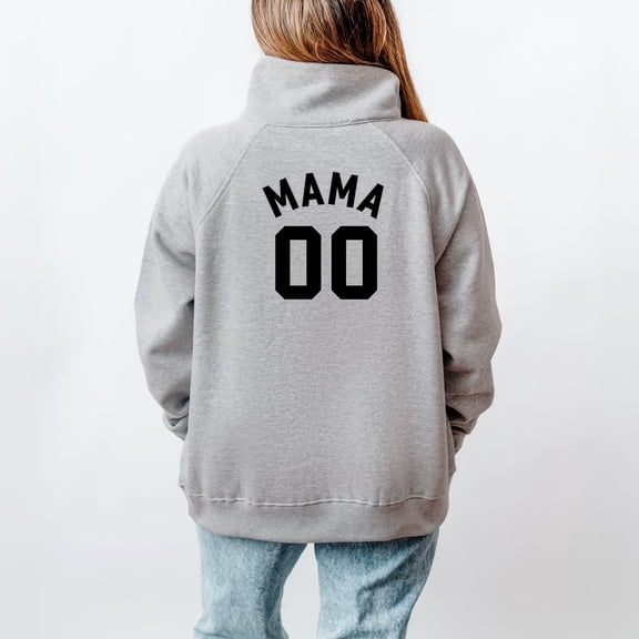 Mama Jersey Heart - Women's Quarter Zip Fleece