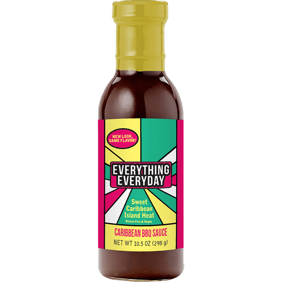 Everything Everyday Jerk Style Barbecue Sauce for Stir Fry, Cooking and Dipping, Shelf-Stable, Gluten-Free, Everything Everyday-Purpose, 10.5oz Bottle