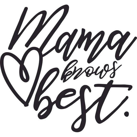 Mama Knows Best Mother Mom Quotes Customized Wall Decal - Custom Vinyl Wall Art - Personalized Name - Baby Girls Boys Kids Bedroom Wall Decal Room Decor Wall Stickers Decoration Size (30x30 inch)