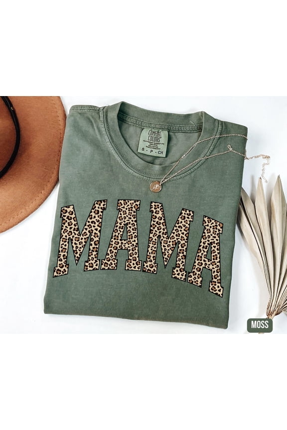 Mama Leopard Cheetah Print For Moms Mom T-Shirt All Size S-3XL
