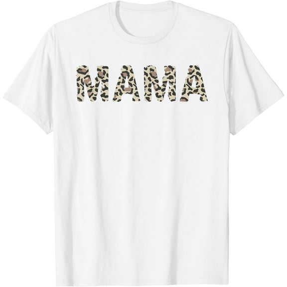 Mama Leopard Cheetah Print Mother's Day Gift T-Shirt100% cotton