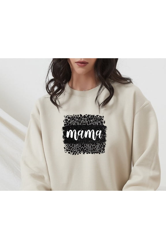 Mama Leopard Print Mom Life Mother'S Day Sweatshirt All size S-3XL