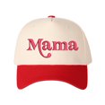 thumbnail image 1 of Mama Letter Embroidered Color Block Trucker Hat Unisex Adjustable Cotton Breathable Fashion Cap for Travel Daily Wear, 1 of 11